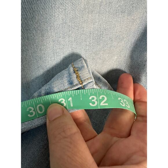 Lands End women’s straight leg jeans, light wash mid rise triadMom plus size  - Picture 9 of 11